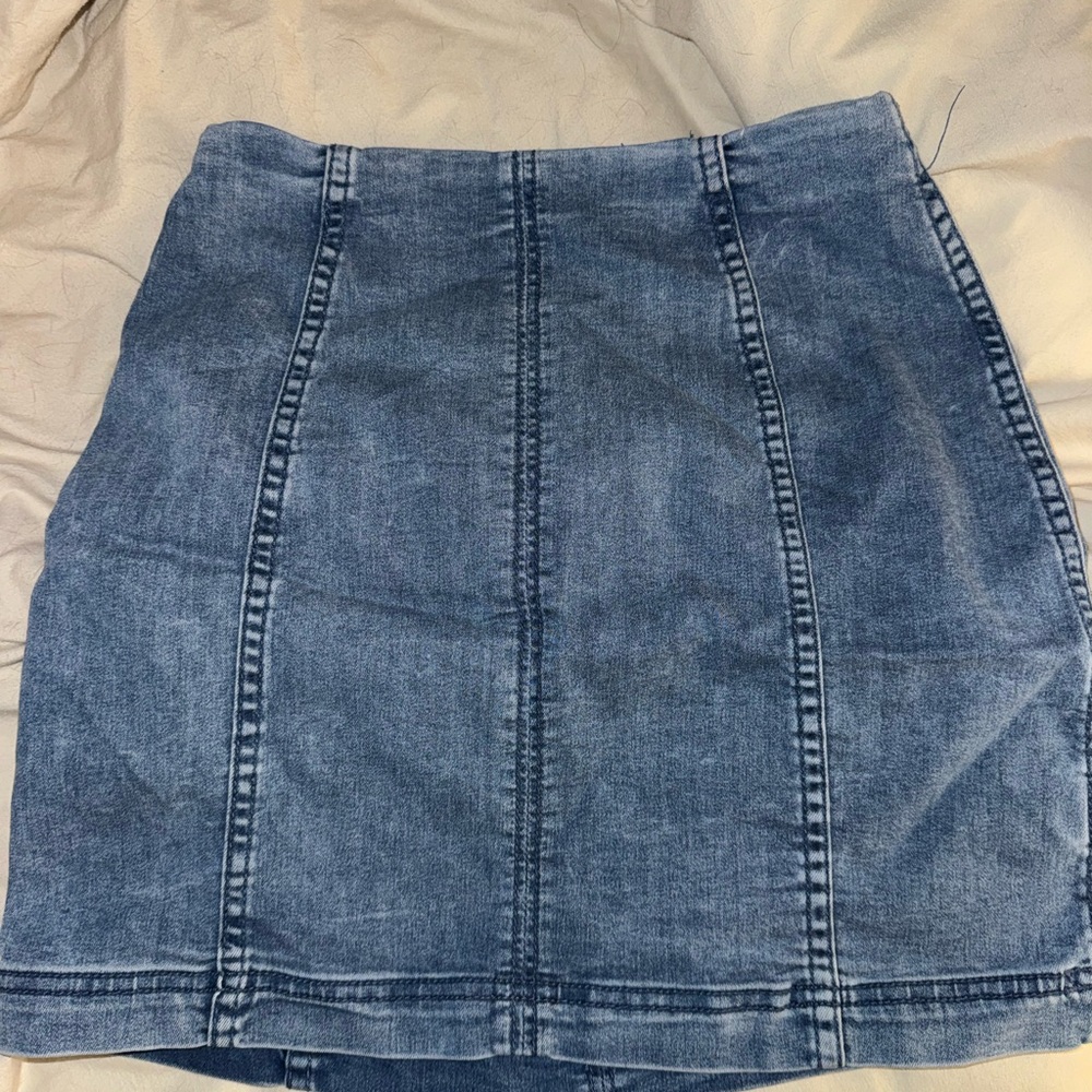 Free People Denim Mini Skirt in Blue